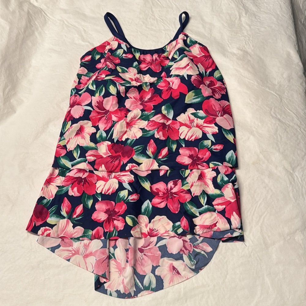 Maxine Built in Bra Floral Racer Back Tankini Bathing Suit Top. Women’s …